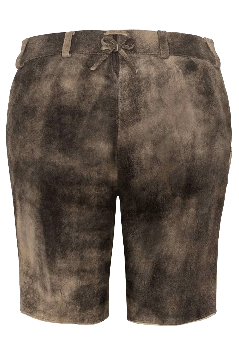 Damen Lederhose kurz mit Stickerei