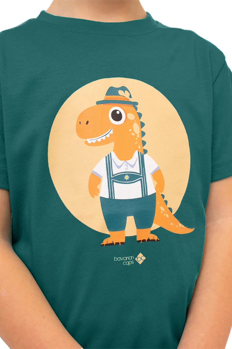 Kinder T-Shirt mit Druck Dinosaurier in Tracht