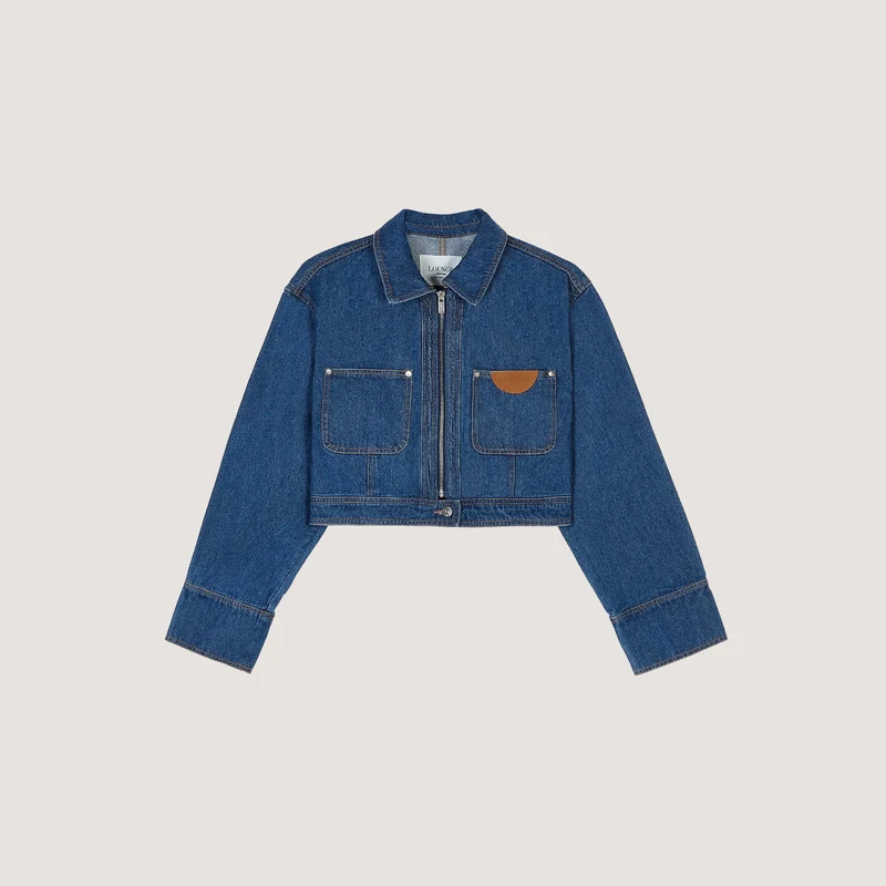 Oversize-Denimjacke - Blau