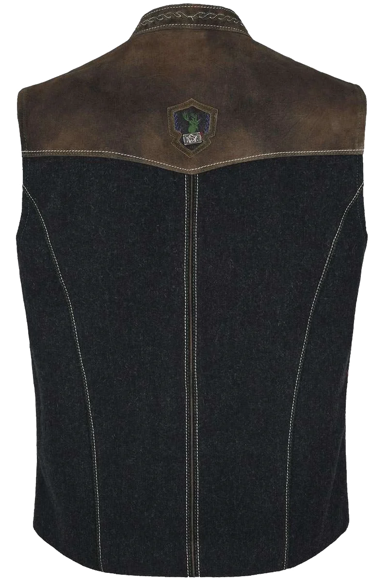 Herren Weste Wolle/Leder