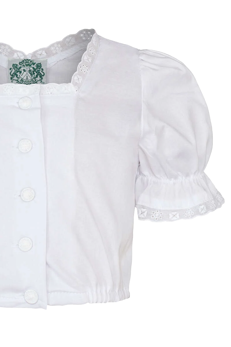 Kinder Dirndlbluse mit kurzen Ärmeln