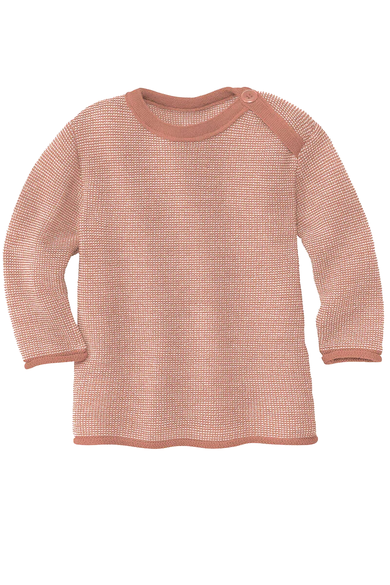 BABY Melange-Pullover Bio-Schurwolle GOTS