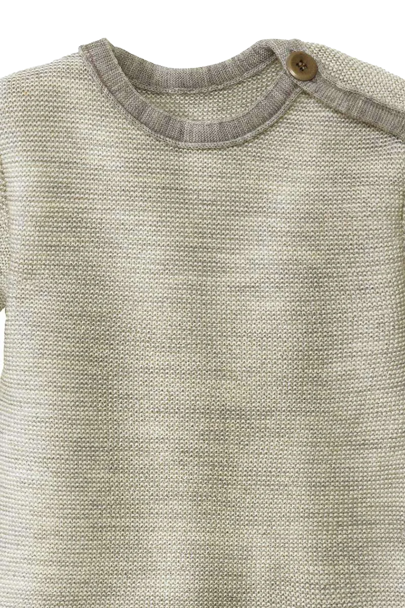 BABY Melange-Pullover Bio-Schurwolle GOTS