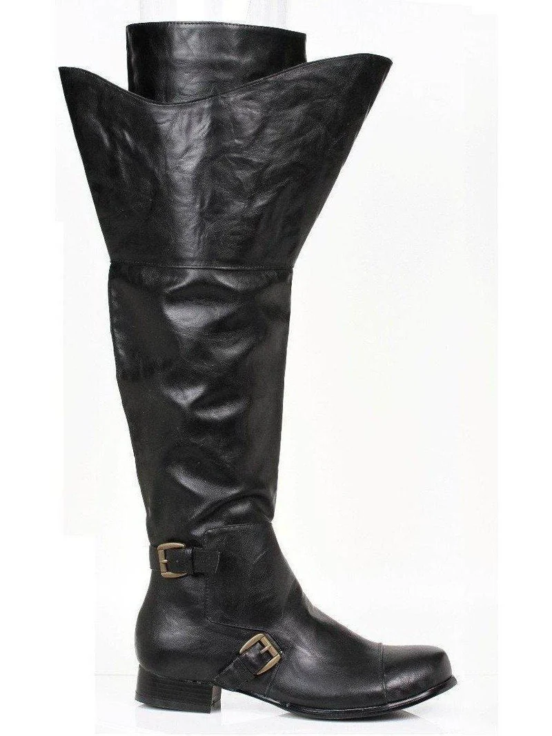 Ellie Shoes 121-Tristin Herrenstiefel in Schwarz mit 1 cm Absatz – Stilvolle 17 cm Höhe und bequeme Passform