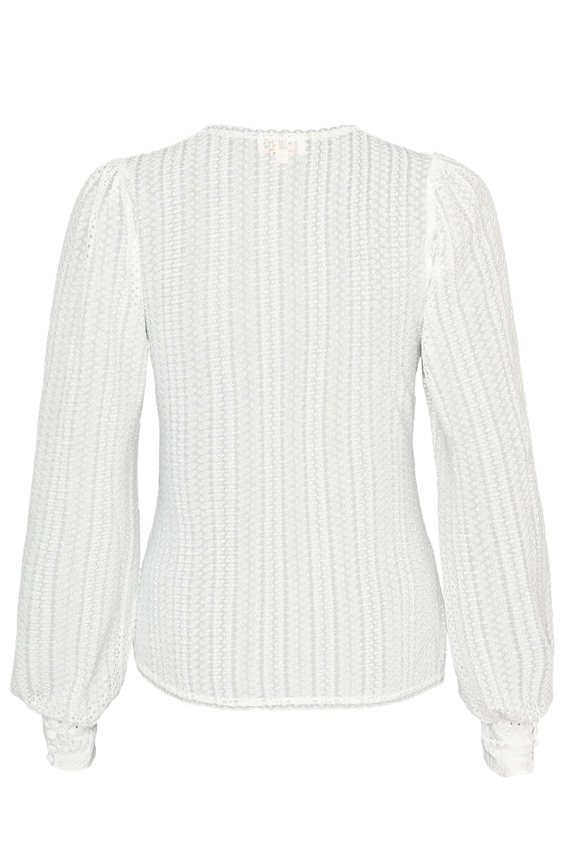 Trachten-Bluse langarm trasparent