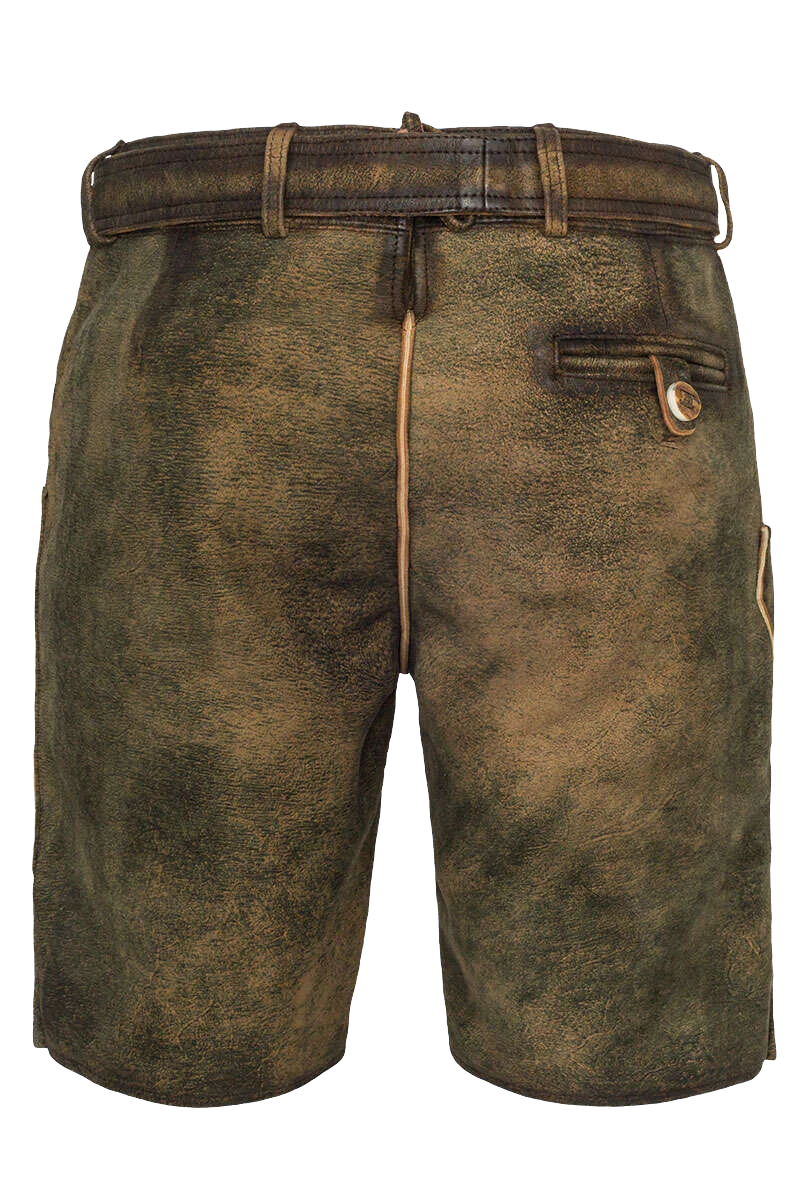 Herren Lederhose kurz bestickt