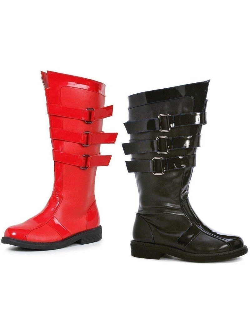 Stilvolle Herrenstiefel: Ellie Shoes 125-Darth 1" Absatz in Schwarz und Rot – Perfekt für jeden Anlass