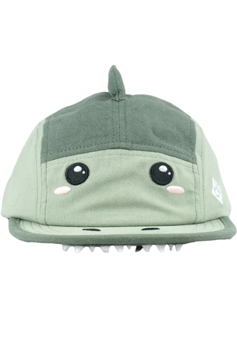 Kinder Cap aus Baumwolle und Leinen mit Dino-Design