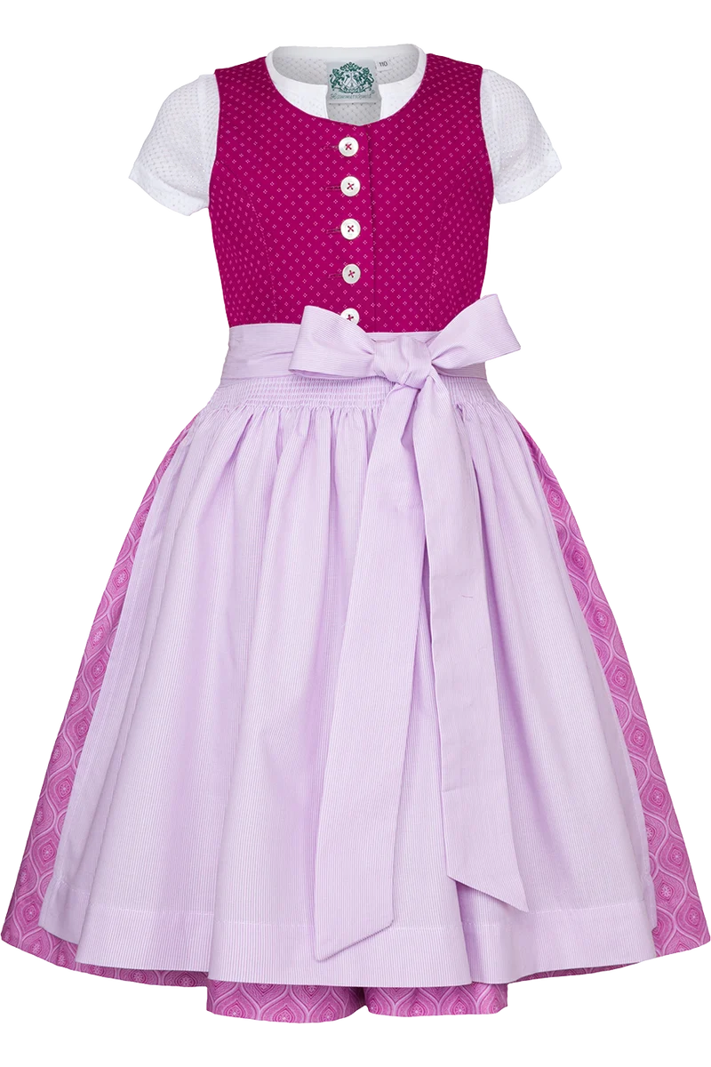 Kinder Baumwolldirndl mit Bluse
