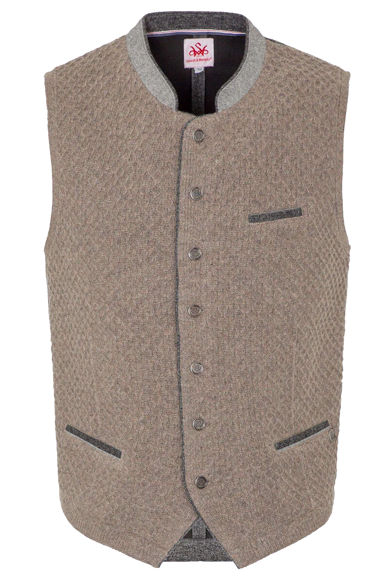 Herren Trachtenweste mit Strick-Front