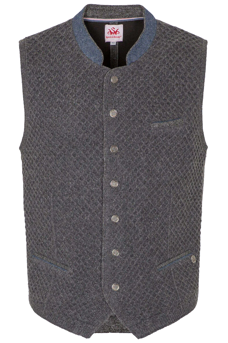 Herren Trachtenweste mit Strick-Front
