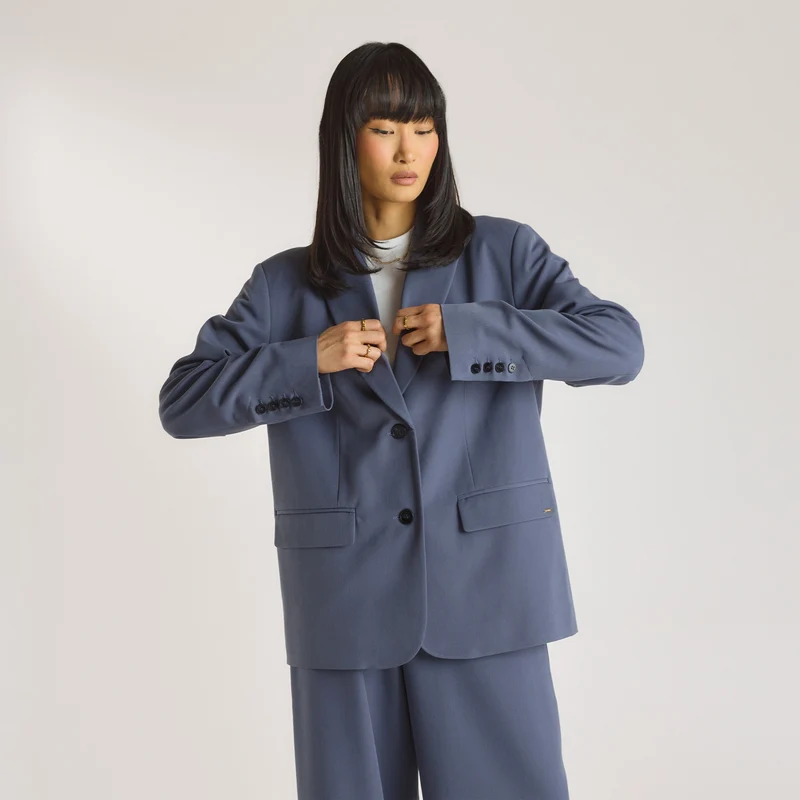 Übergroßer Blazer - Blau