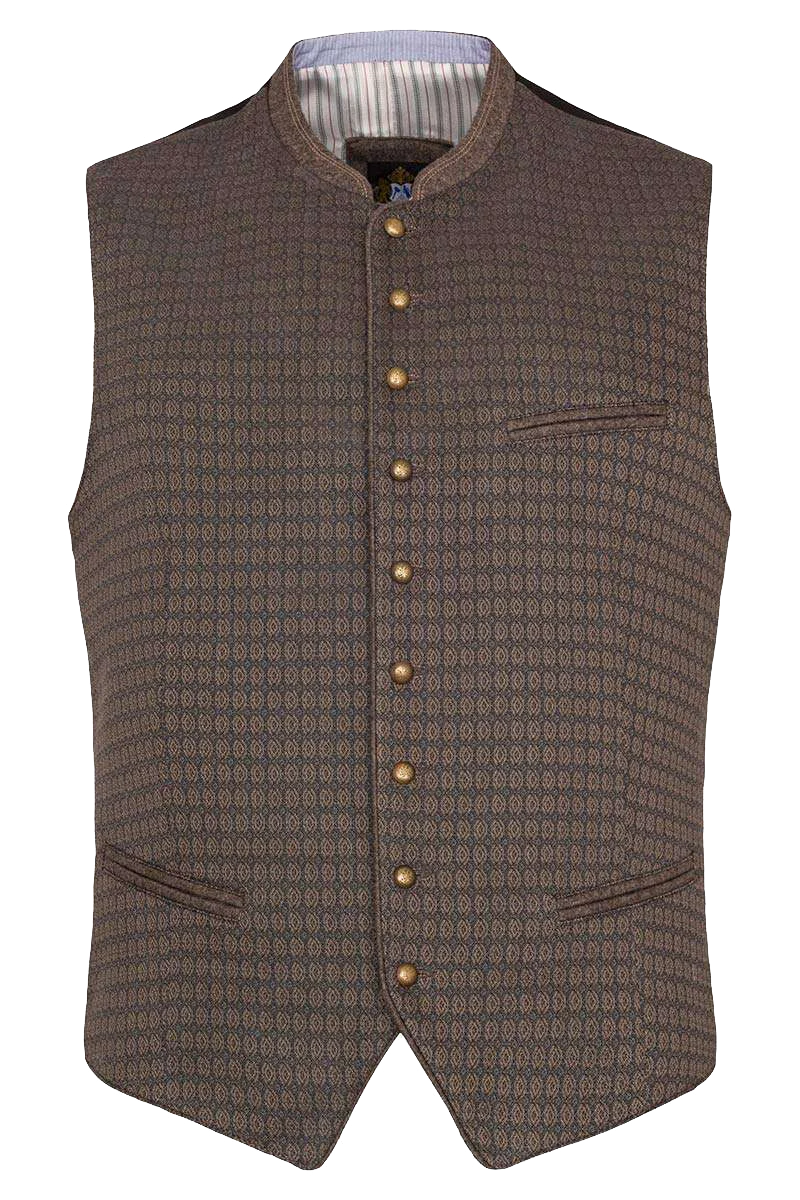 Herren Trachtenweste blau braun