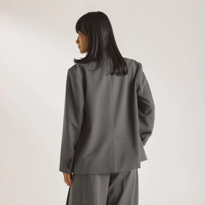 Übergroßer Blazer - Anthrazit