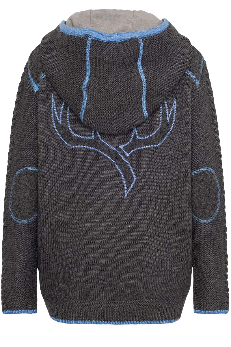 Kinder Kapuzen-Strickjacke mit Walk