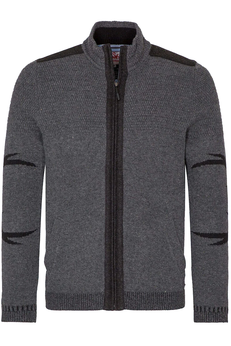 Herren Strickjacke sportiv mit Reißverschluss