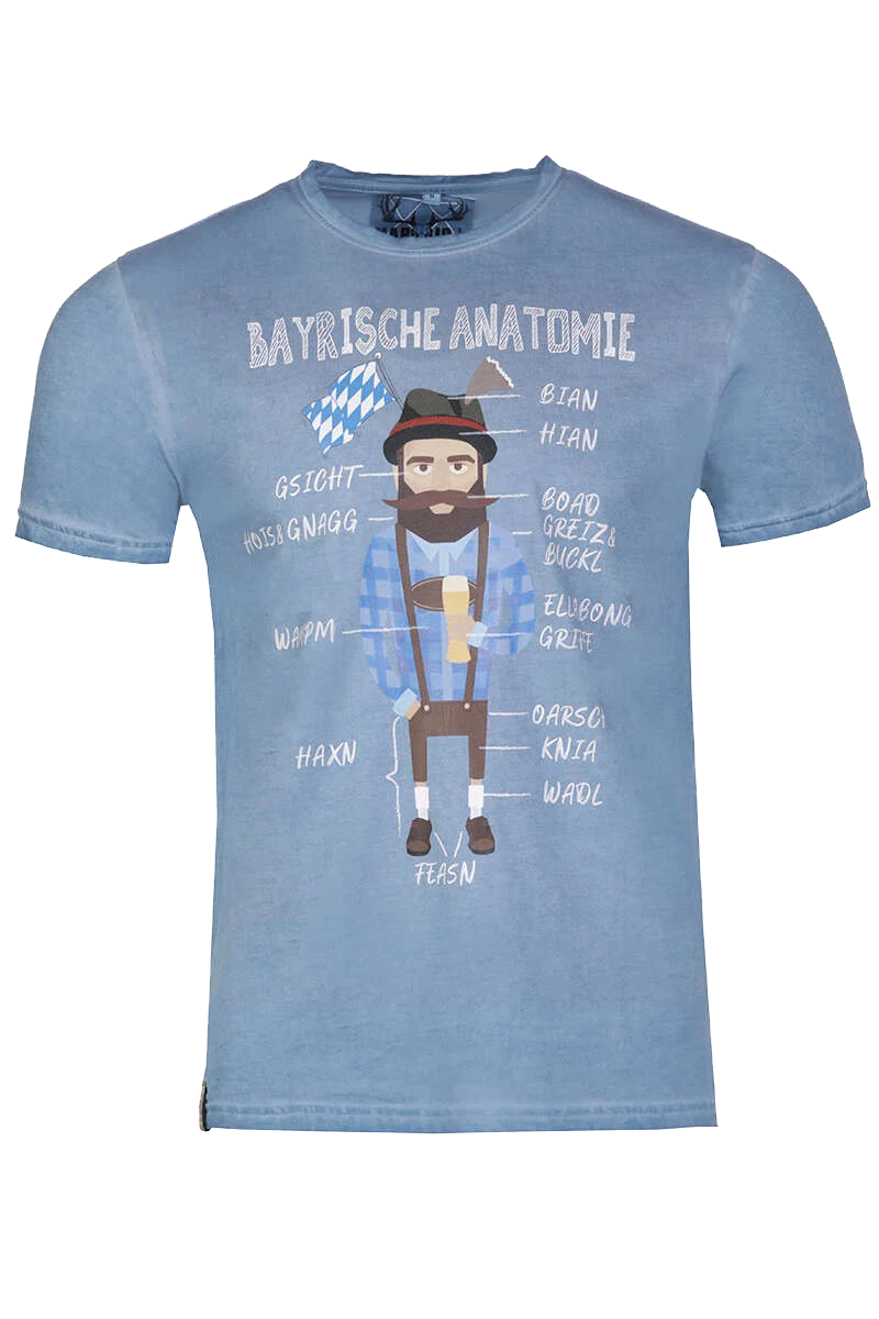 Herren T-Shirt 'Bayerische Anatomie'