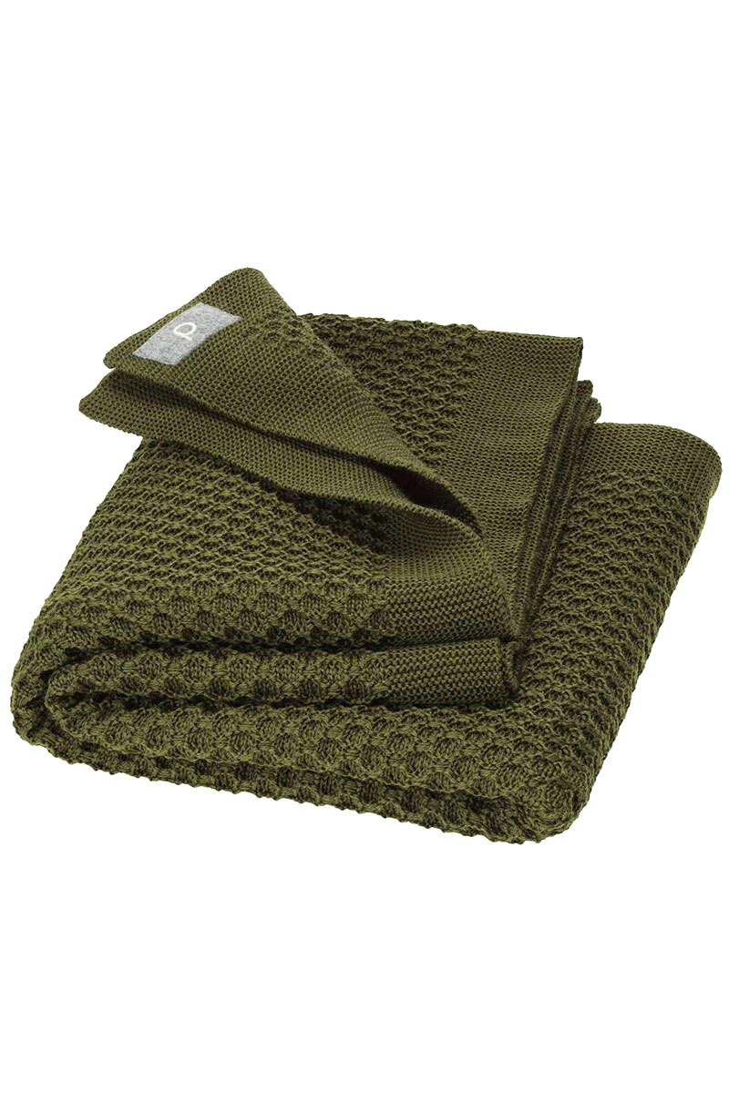 Baby Waben-Strickdecke Bio-Schurwolle GOTS