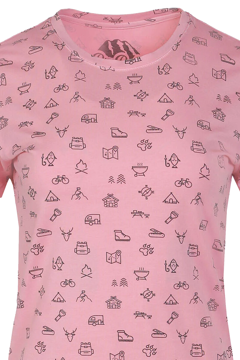 Damen T-Shirt mit Allover-Print