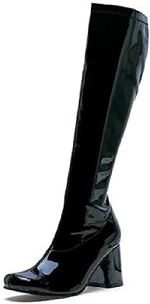 Gogo-Stiefel in Übergröße, 3 cm, mit Reißverschluss von Ellie Shoes, erhältlich in den Größen 13 und 14 – stilvoll und vielseitig