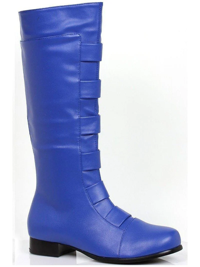 Ellie Shoes 121-Marc Kniehohe Herrenstiefel mit 1 cm Absatz in Schwarz, Blau, Grün, Rot, Weiß