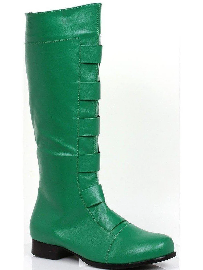 Ellie Shoes 121-Marc Kniehohe Herrenstiefel mit 1 cm Absatz in Schwarz, Blau, Grün, Rot, Weiß