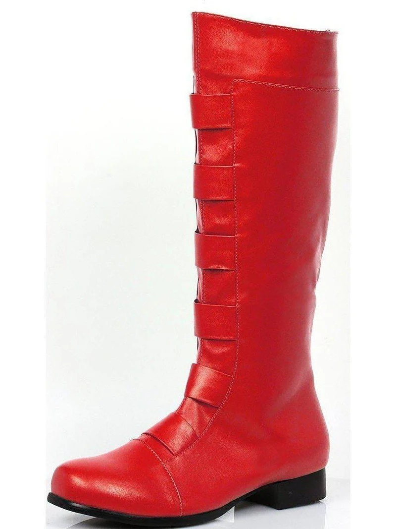 Ellie Shoes 121-Marc Kniehohe Herrenstiefel mit 1 cm Absatz in Schwarz, Blau, Grün, Rot, Weiß
