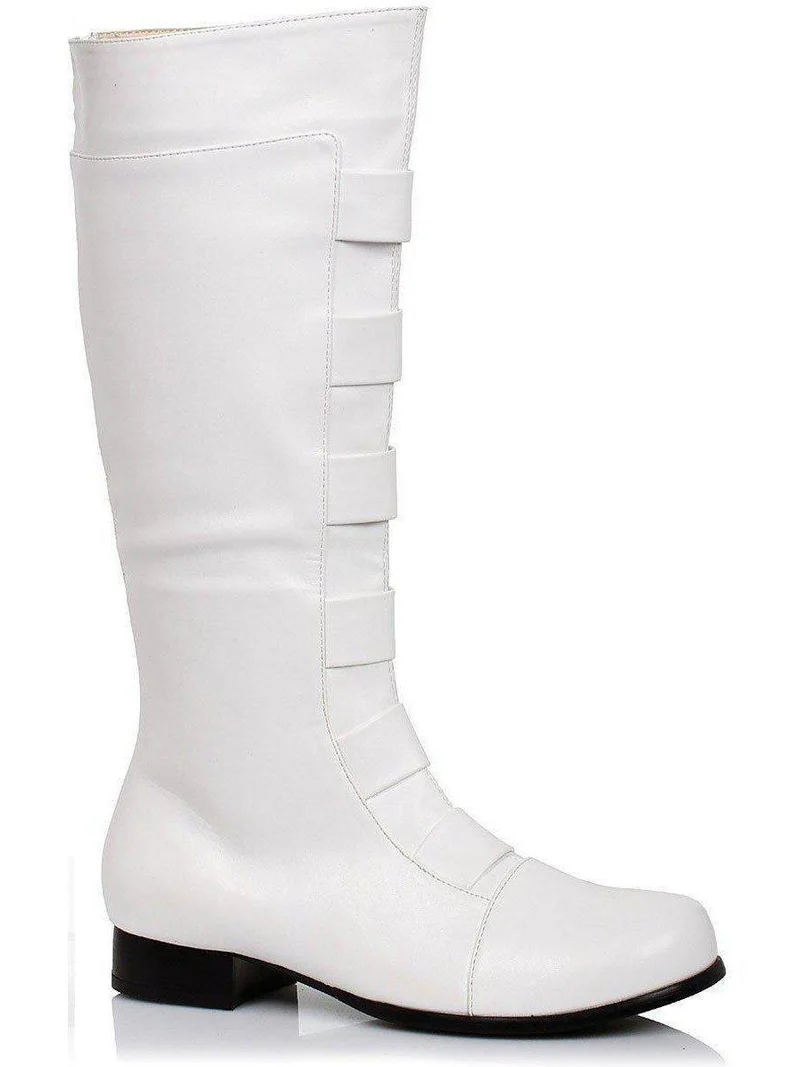 Ellie Shoes 121-Marc Kniehohe Herrenstiefel mit 1 cm Absatz in Schwarz, Blau, Grün, Rot, Weiß