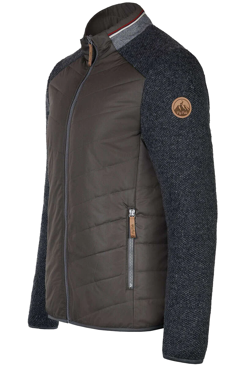 Herren Steppjacke mit Strick und Stehkragen