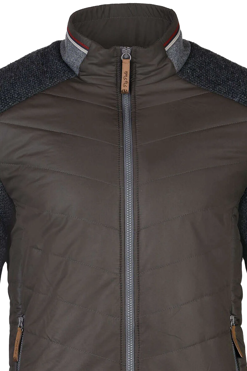 Herren Steppjacke mit Strick und Stehkragen