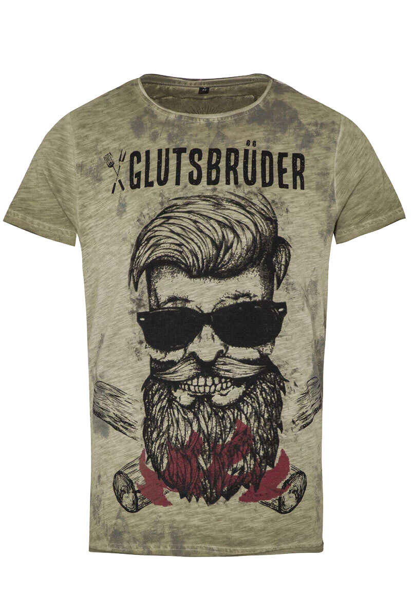 Herren Trachten-T-Shirt 'Glutsbrüder'