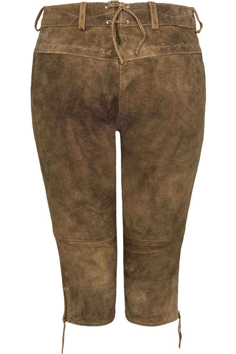 Damen Trachten Leder-Kniebundhose in 3/4-Länge