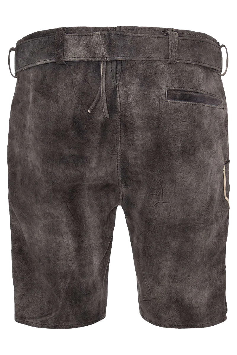 Herren Lederhose mit Gürtel kurz