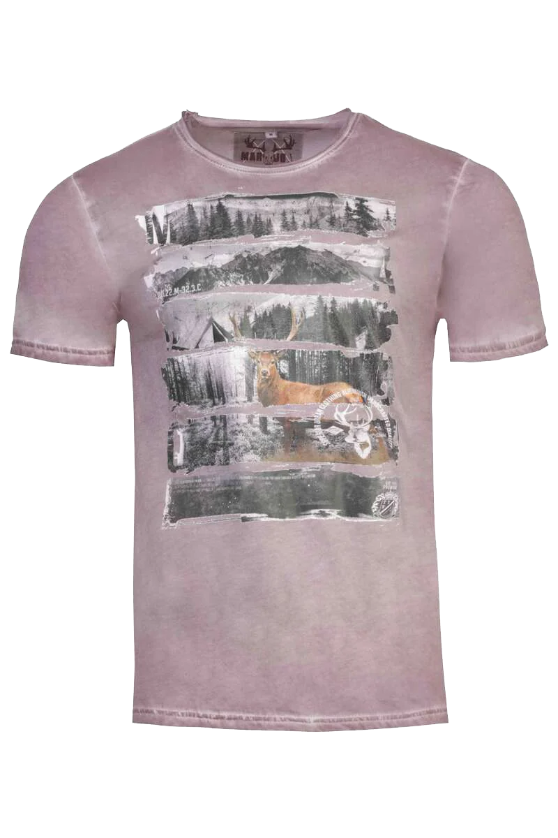 Herren T-Shirt Hirschmotiv