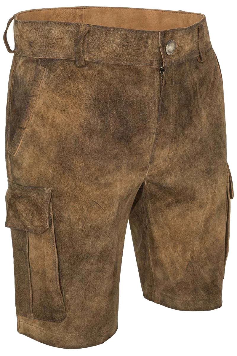 Schlichte kurze Herren Lederhose unbestickt