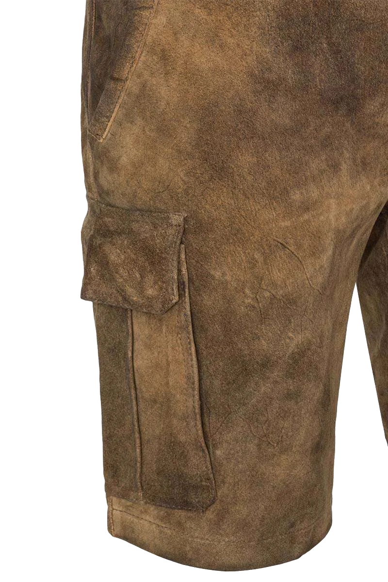 Schlichte kurze Herren Lederhose unbestickt