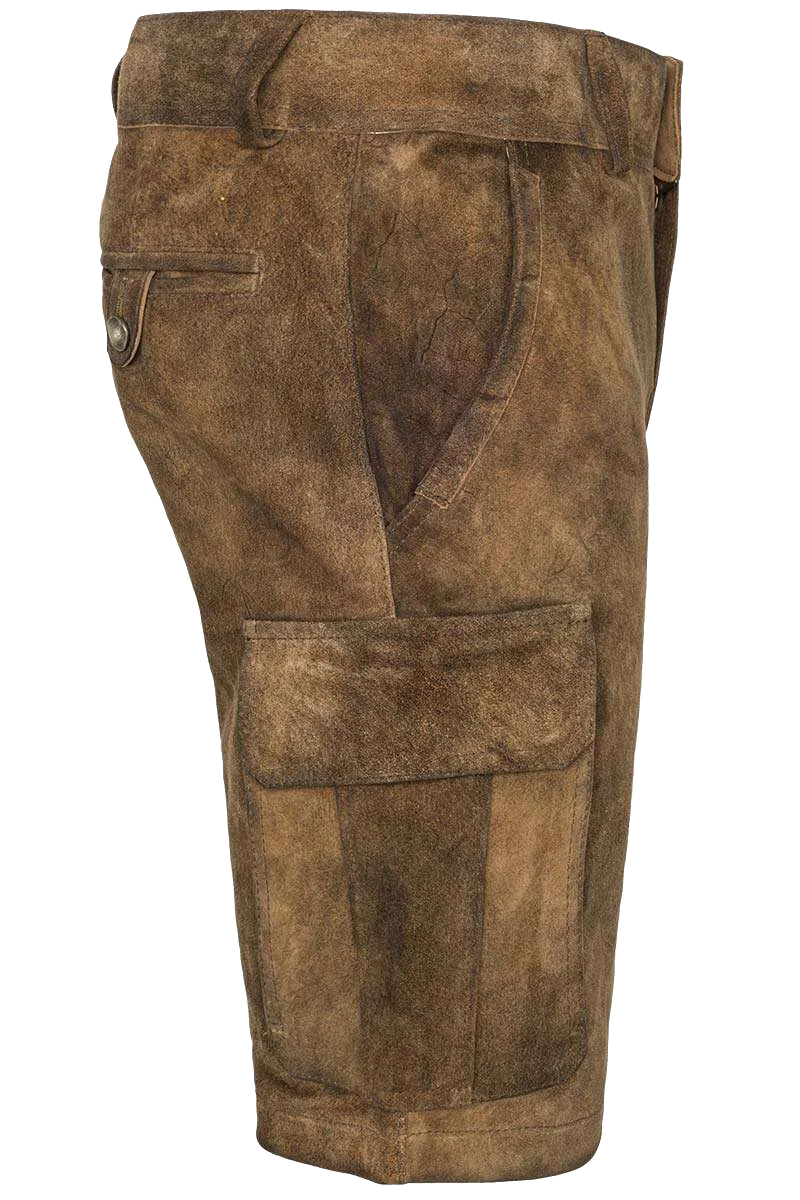 Schlichte kurze Herren Lederhose unbestickt