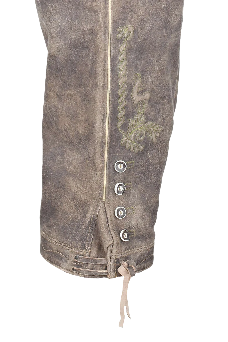 Herren Kniebundlederhose
