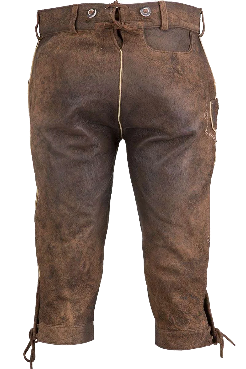 Herren Kniebundlederhose