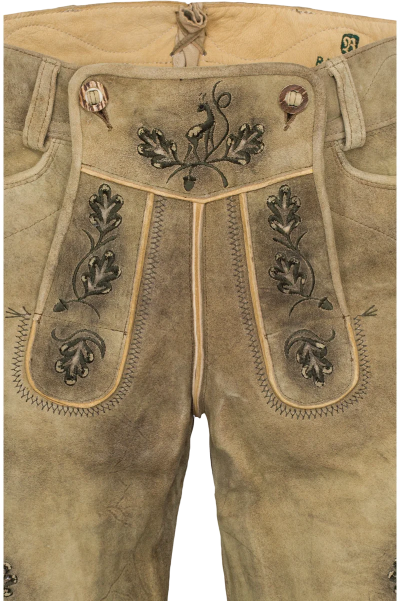 Herren Trachten Lederhose kurz bestickt