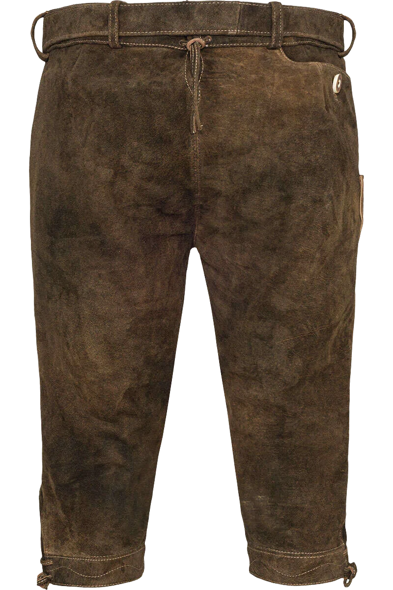 Herren Kniebund-Lederhose mit Gürtel