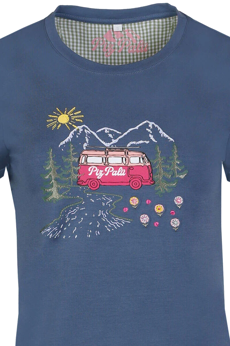Damen T-Shirt 'Alpen-Camping'