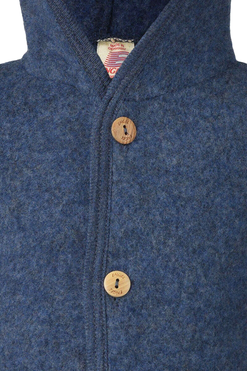 Baby-Wollfleece-Overall mit Kapuze aus Bio Schurwollfleece