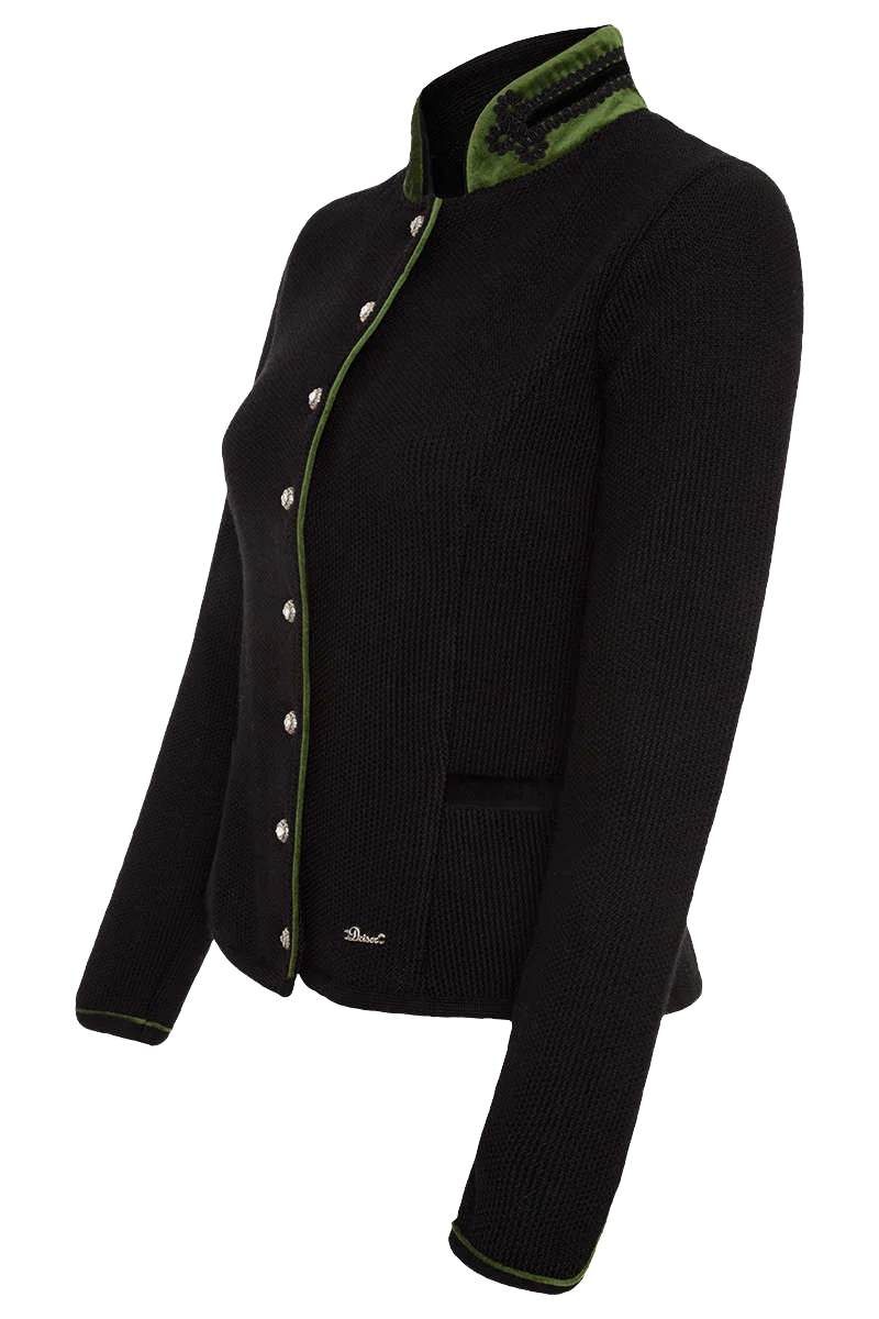 Dirndljacke mit Stehkragen grün