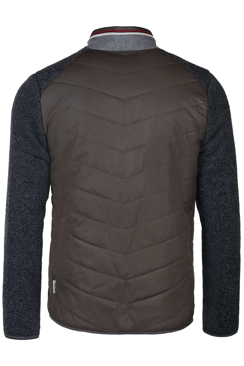 Herren Steppjacke mit Strick und Stehkragen