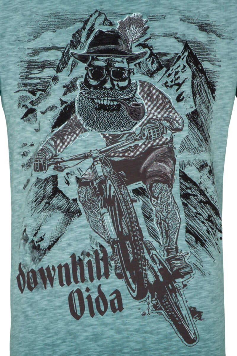 Herren Trachten-T-Shirt 'downhill'