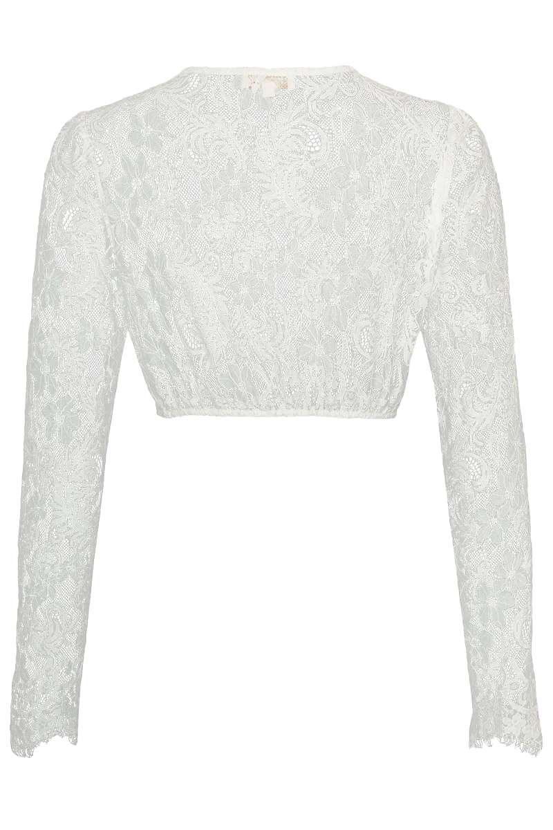 Dirndlbluse V-Ausschnitt mit langen Ärmeln