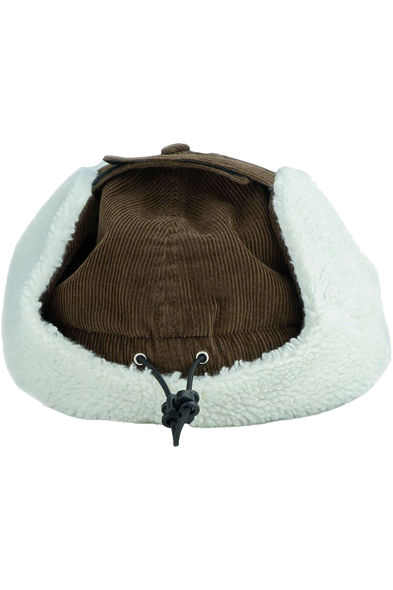 Kord-Strapback Cap mit Ohrenwärmern Edelweiß