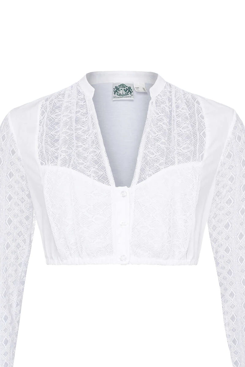 Dirndl Spitzen-Bluse langarm