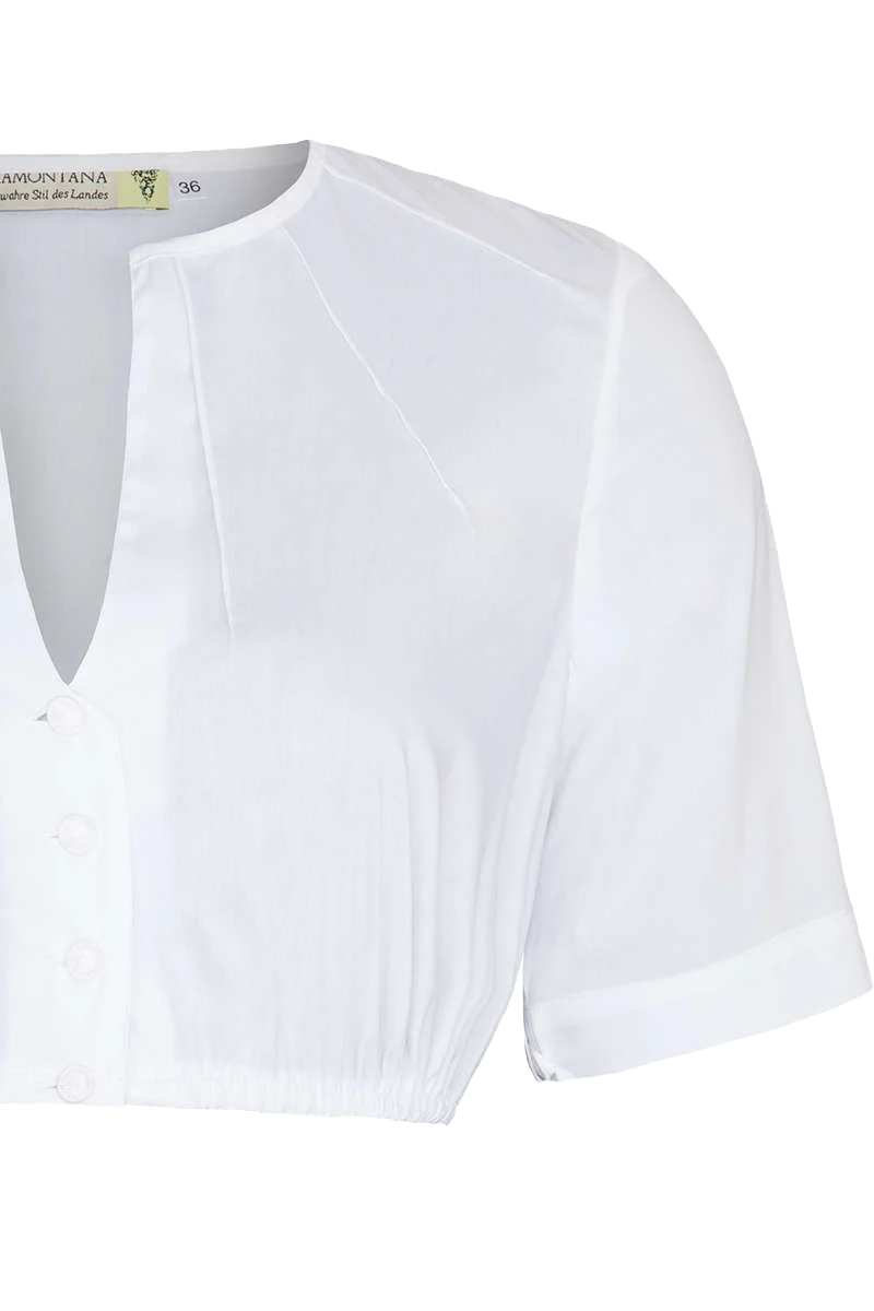 Dirndlbluse mit V-Ausschnitt